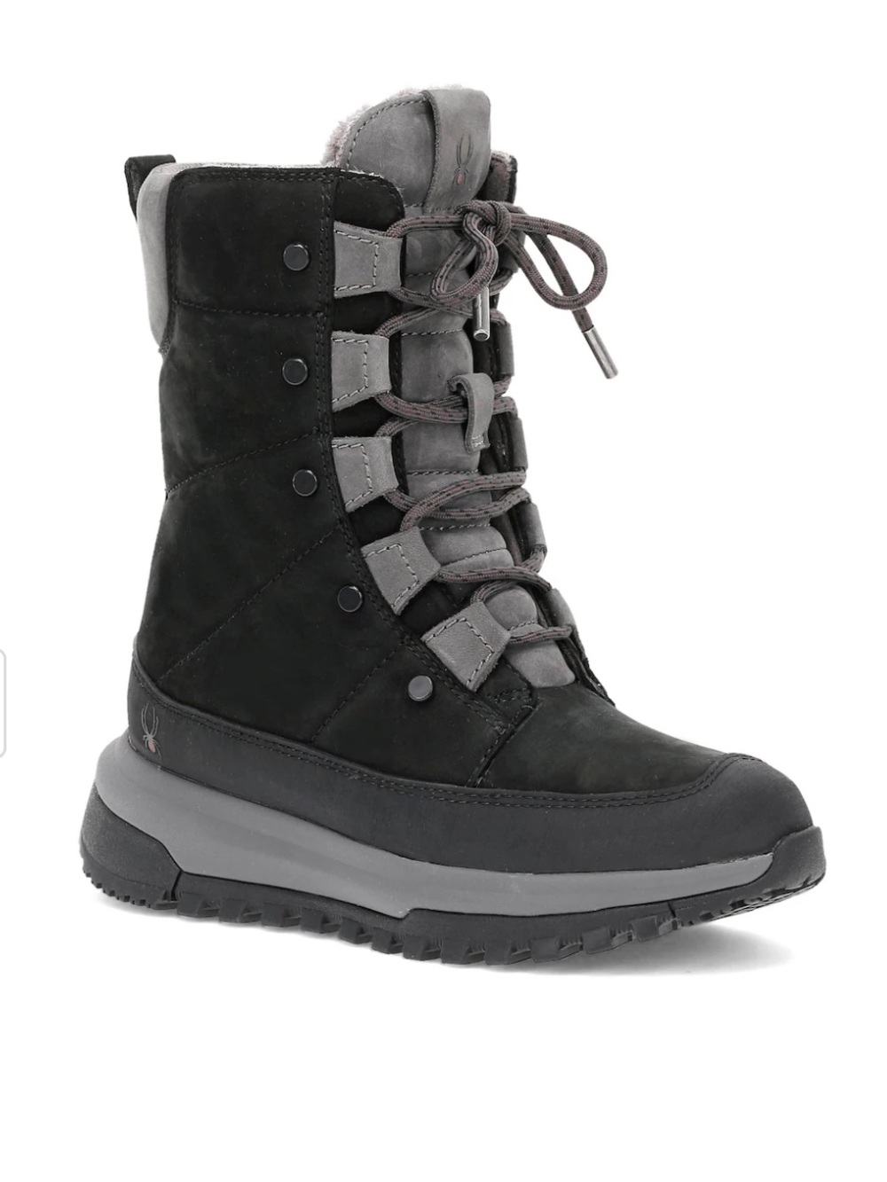 SPYDER Ridge Insulated Women's Black/Grey Lace-Up Winter Boot Sz 7.5 NEW - Picture 2 of 10
